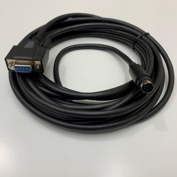 Cáp Lập Trình QC30R2 17 ft Dài 5M Cable MD6M to DB9 Female For PLC Mitsubishi Q Series Connect Computer/HMI Có Chống Nhiễu Shielded