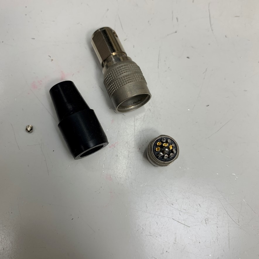 Đầu Jack Connector HR10A-10P-12P(73) Hirose 12 Pin Male 12 Positions Circular Meta Silver