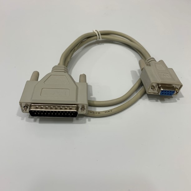 Cáp Lập Trình Mitsubishi PLC Cable SC-02N or SC-05 RS232 Communication Serial DB25 Male to DB9 Female Length 1M