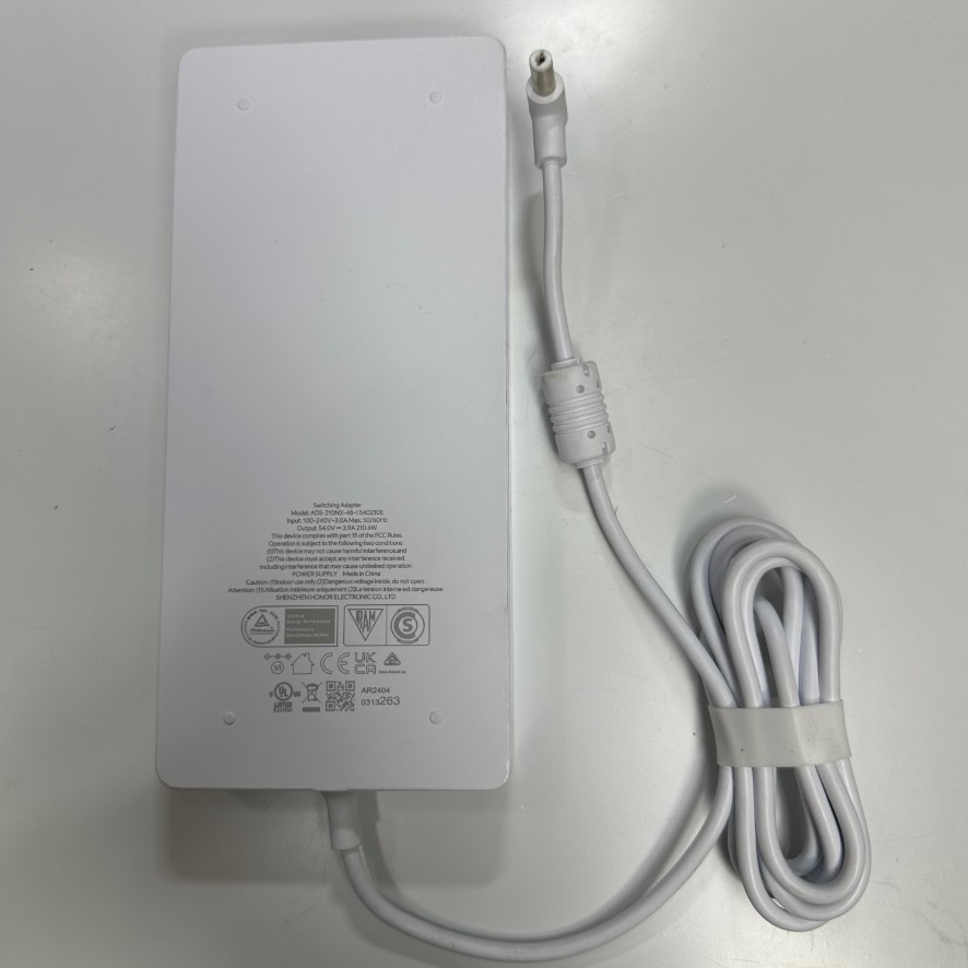 Adapter 54V 3.9A 210W SHENZHEN HONOR ADS-210NX-48-1 540210E Connector Tip Size 5.5mm x 2.1mm Switching Power Supply For UBNT POE Original