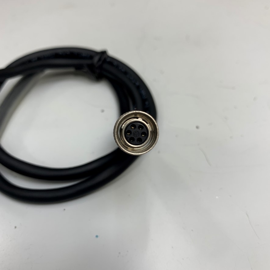 Cáp Điều Khiển Hirose 6 Pin Female HR10A-7P-6S to 2 Core Bare Wire Open End Power Cable Dài 0.6M 2ft For Sony CCD Camera and FLIR Blackfly BFLY-PGE-12A2M-CS Camera