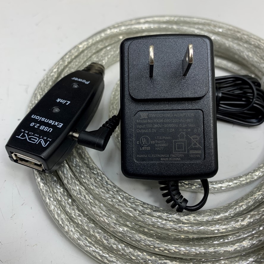 Cáp 5M 17ft NEXT-USB05 USB 2.0 Extension Cable USB A Male to USB A Female USB 2.0 Repeater / Extender Cable + Power Supply 5V