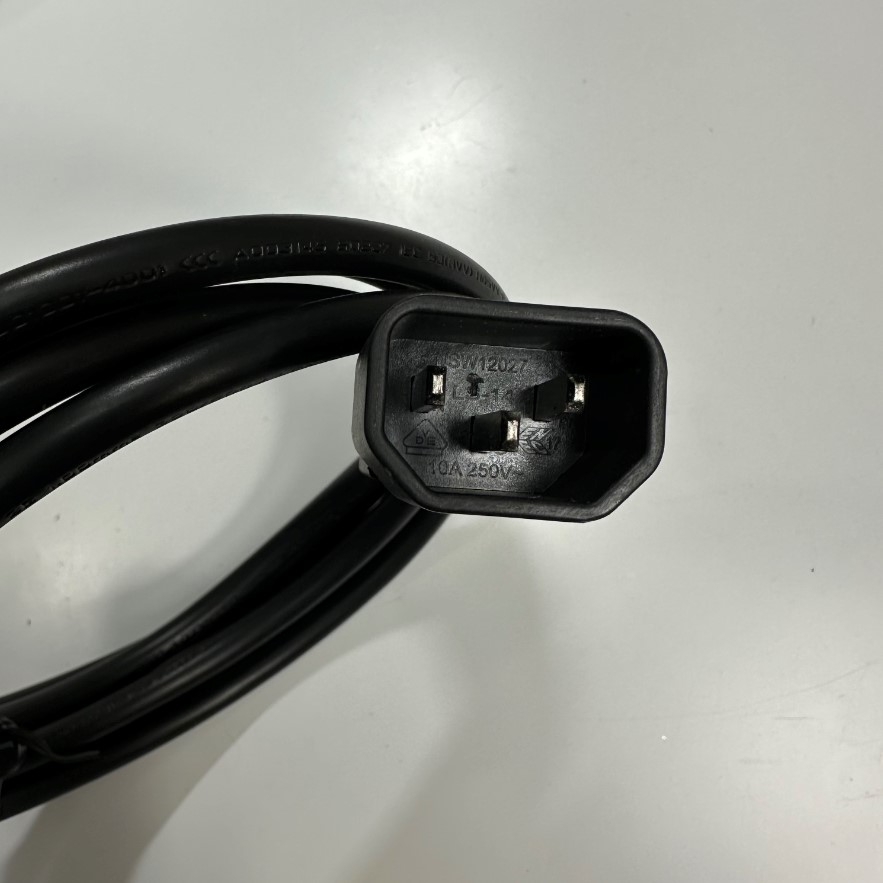 Dây Nguồn Máy Chủ LONGWELL LS-60 LS-14 AC Power Cord C13 to C14 10A 250V 3x1.0mm² 18AWG For UPS PDU APC ARES Eaton Emerson Và Server Rack Length 1.8M