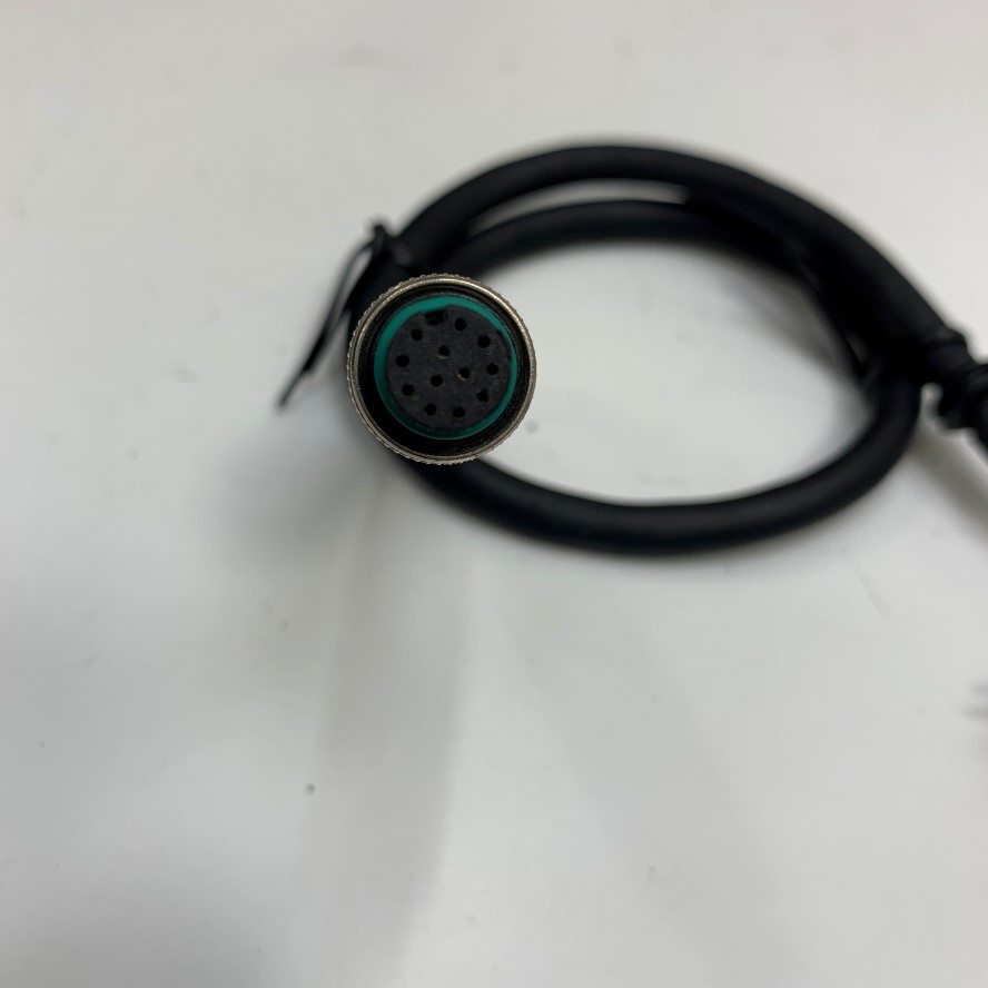 Cáp Điều Khiển Cable M12 A-Code 12 Pin Female to 12 Core Bare Wire Open End + 3 Pin Female Molex Connector Dài 0.5 Meter 1.5ft For Sensor Actuator Connector