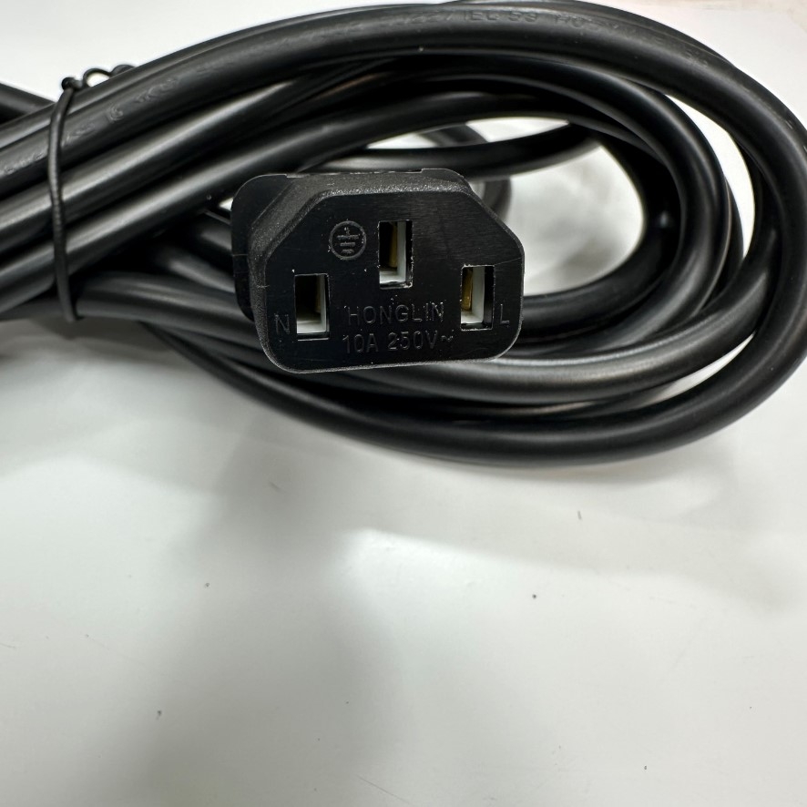 Dây Nguồn 4M 13.3ft HONGLIN AC Power Cord IEC-320 C13 to C14 10A 250V 18AWG 3x1.0mm² Cable For Rack PDU UPS APC witch Server, Network Switch