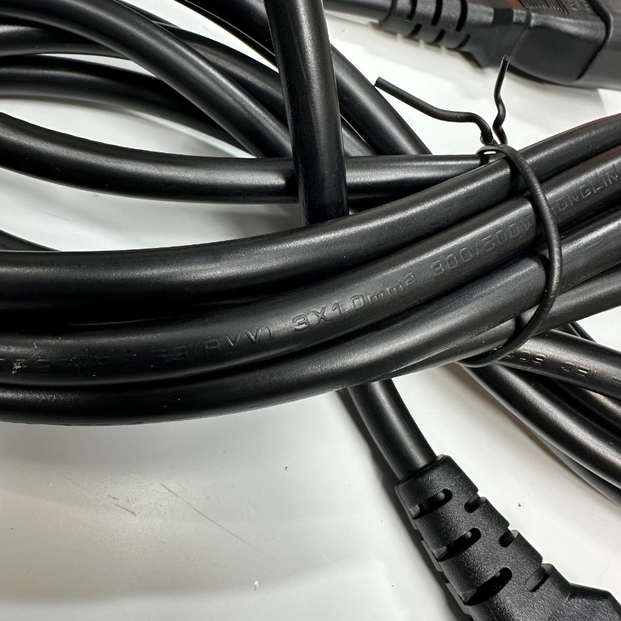 Dây Nguồn 4M 13.3ft HONGLIN AC Power Cord IEC-320 C13 to C14 10A 250V 18AWG 3x1.0mm² Cable For Rack PDU UPS APC witch Server, Network Switch