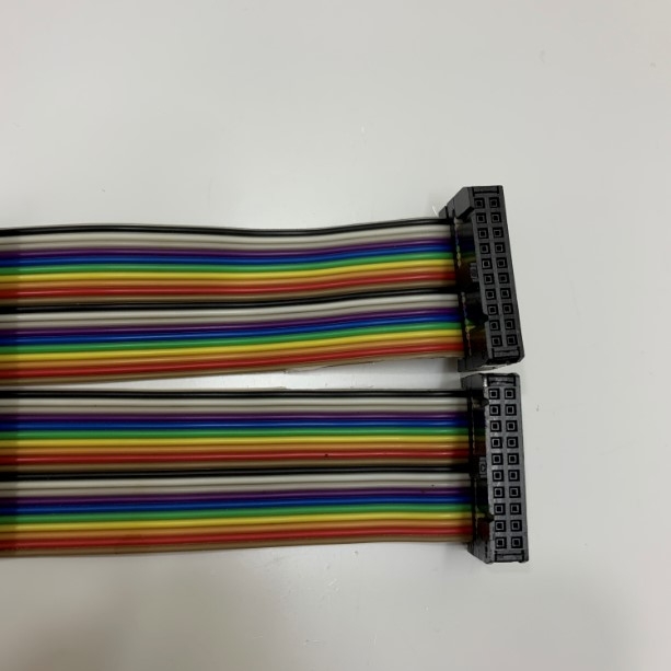 Cáp Điều Khiển Flat Ribbon Rainbow Cable IDC 40 Pin 2.54mm to Y Splitter 2 IDC Flat Ribbon 20 Pin Length 0.3M