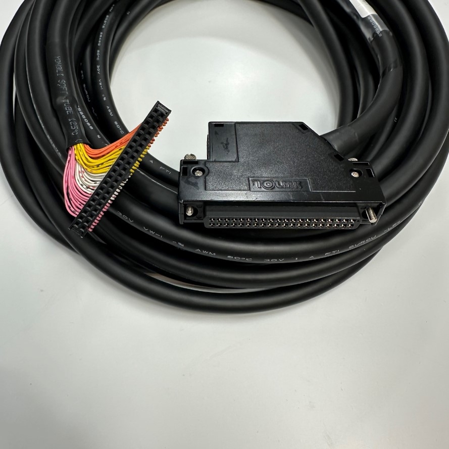 Cáp 10M 33ft PLC Cable C40HF-100PB-1 IOLINK Connector A6CON1 40 Pin to IDC 40 Pin For Mitsubishi Q Series I/O Cable