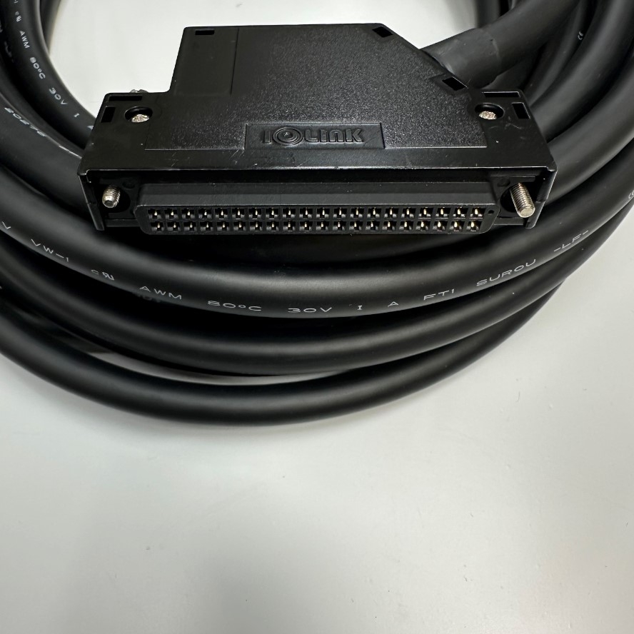 Cáp 10M 33ft PLC Cable C40HF-100PB-1 IOLINK Connector A6CON1 40 Pin to IDC 40 Pin For Mitsubishi Q Series I/O Cable