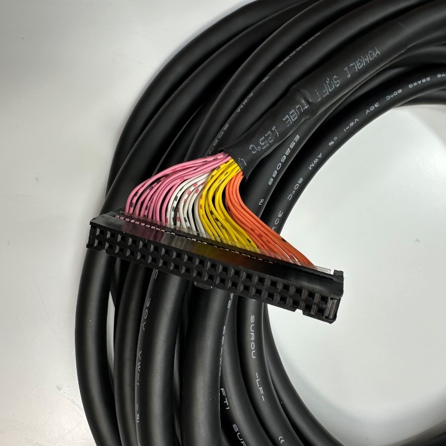 Cáp 10M 33ft PLC Cable C40HF-100PB-1 IOLINK Connector A6CON1 40 Pin to IDC 40 Pin For Mitsubishi Q Series I/O Cable