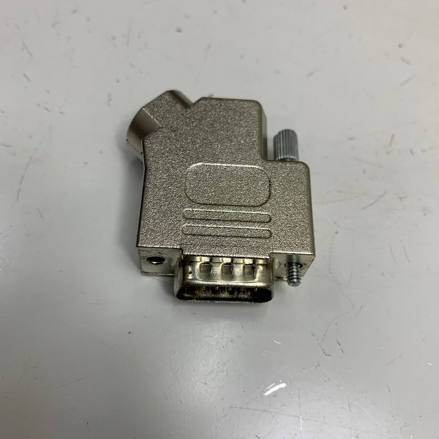 Đầu Jack D-Sub DB15 Pin HD15 VGA 3 Row Male Cover Shell/Hood Housing Metal Fe Plated For D-Sub Connector Plug 15 Way Panel Mount 45 Degree