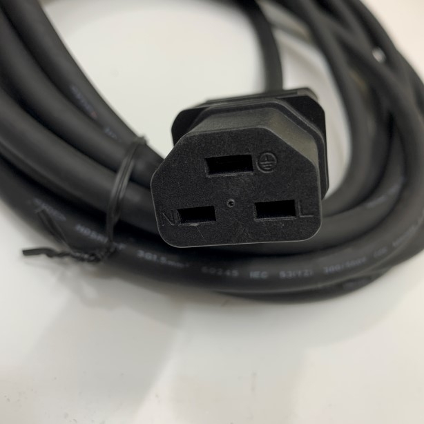 Dây Nguồn Cisco CAB-CEE77-C21-EU AC Power Cord European Schuko CEE 7/7 to IEC 60320 C21 16A 250V 3x1.5mm² 16AWG H05BB-F Cable OD 9.0mm Very Hot Conditions 155°C Length 4.2M