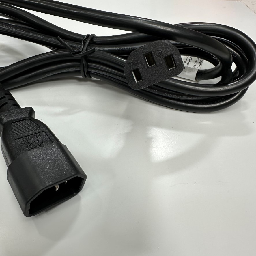 Dây Nguồn 3M 10ft Guangzhou Panyu AC Power Cord IEC-320 C13 to C14 10A 250V 18AWG 3x1.0mm² Cable For Rack PDU UPS APC witch Server, Network Switch