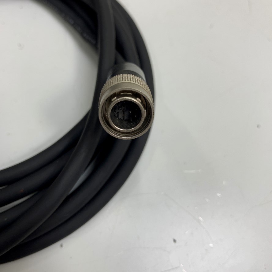 Cáp Cognex 300-0181-75 Dài 7.5M 25ft Cable Connector Plug Hirose 12 Pin Female HR10A-10P-12S(73) to Hirose 12 Pin Male HR10A-10P-12P(73) For Industrial Basler GIGE AVT Camera Sony CCD