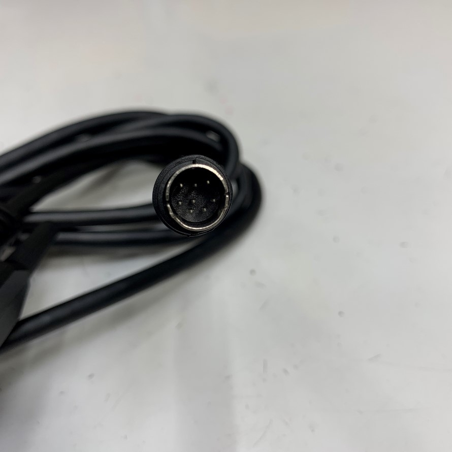Cáp Lập Trình 1.8M 6ft RS-422 Communication Shielded Cable Mini Din 8 Pin Male to DB9 Female For Wecon LX3V-1208MR PLC Module witch HMI Weintek MT8072IP
