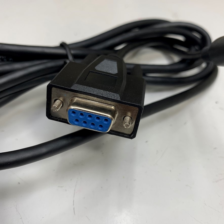 Cáp 1.8M 6.5ft RS-422 Communication Shielded Cable Mini Din 8 Pin Male to DB9 Female For PLC Mitsubishi FX Series witch INVT HMI VS Series