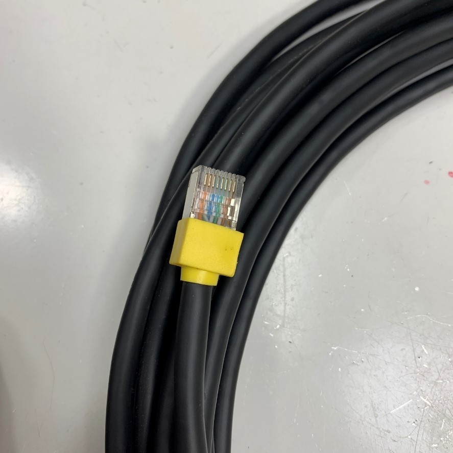 Cáp Mạng Công Nghiệp 7M 23FT CAT5E RJ45 S/FTP Ethernet Patch Black Cable LS Shielded 4-Pair 26AWG E52853 For industrial Controller Ethernet Network LAN Gigabit
