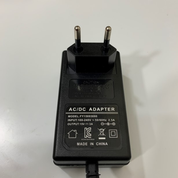 Adapter 15V 3A FY15003000 Connector Size 5.0mm x 3.0mm For Máy In Nhãn Tepra Pro King Jim SR910, SR900, SR5900P Tepra Pro Handheld Label Writer