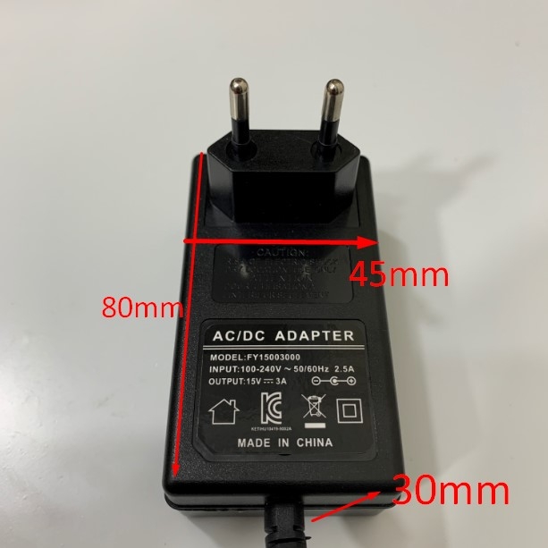 Adapter 15V 3A OEM Connector Size 6.5mm x 4.4mm For Máy Cấp Vít Tự Động Automatic Screw Feeder OHTAKE NSB