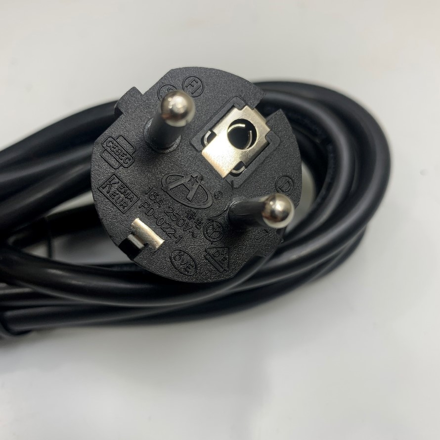 Dây Nguồn AC Power Cord A&D Part# KO.243 Moisture Analyzers Balances Europe Schuko CEE7/7 Plug to IEC C13 10A 250V 18AWG 3x1.0mm² Cable OD 7.0mm Dài 3M 10ft