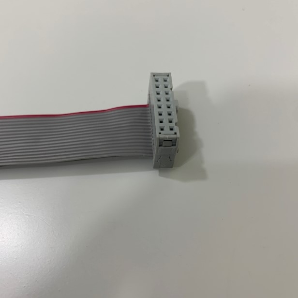Cáp 16 Pin Flat Ribbon Data Cable Grey Dài 11Cm IDC Female Connector Pitch 2.54mm - Cable Pitch 1.27mm For HMI Panel CMC CNC PLC