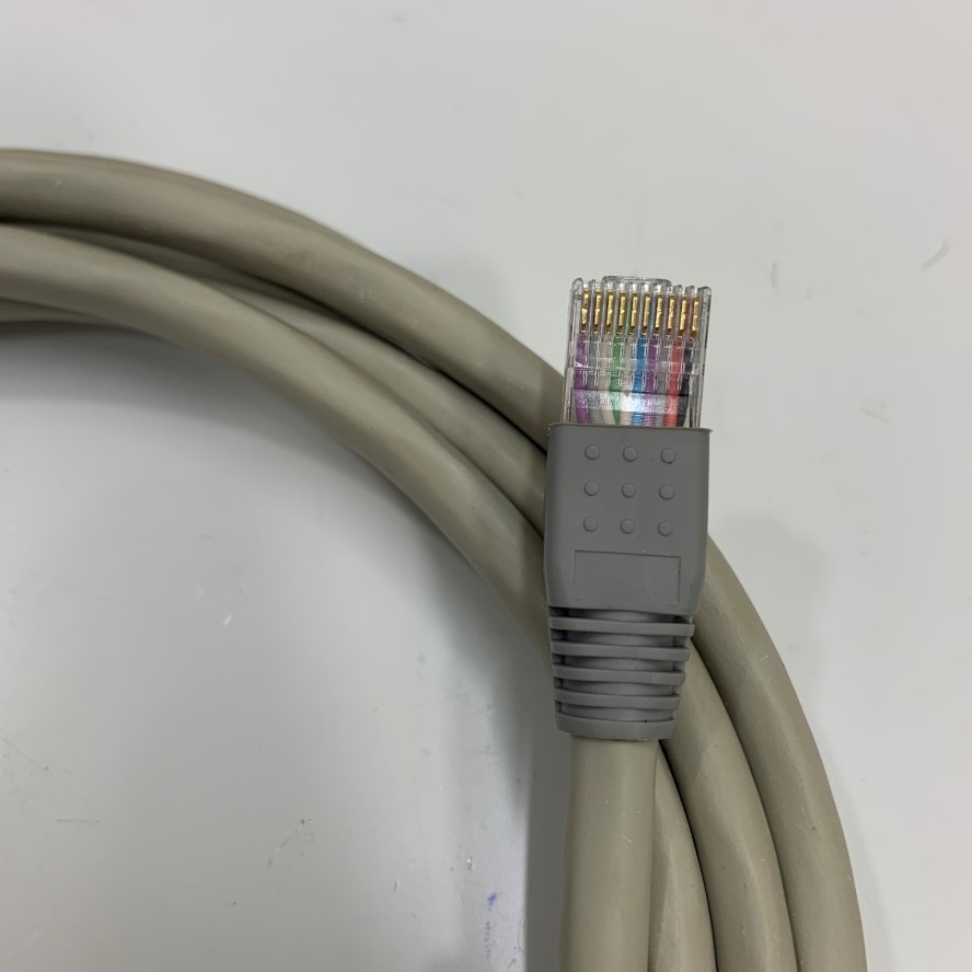 Cáp OEM OP-42211 Keyence SJ-C2H 10 Pin to 10 Pin RJ50 10P10C Color Gray Cable For SJ-H036, SJ-H* Series and Relay Box Keyence OP-84296 Dài 5M 17ft