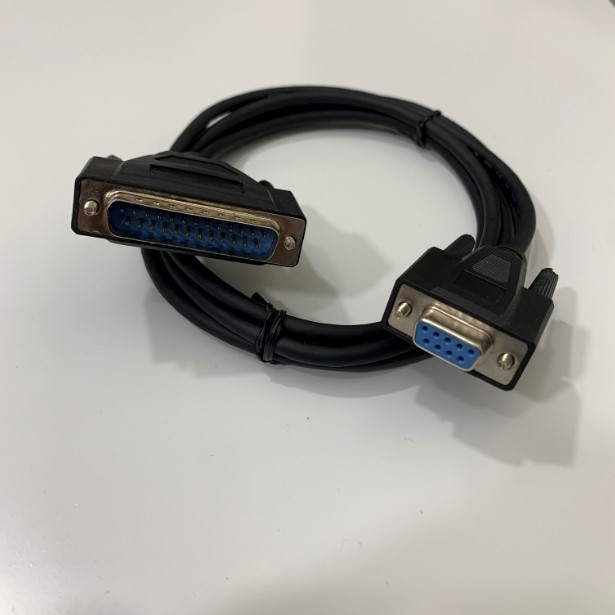 Cáp Lâp Trình F2-232CAB-1 Communication RS232 DB9 Female to DB25 Male Cable 3M For PLC Mitsubishi FX-232AW/FX0N-232ADP/50DU Với Máy Tính