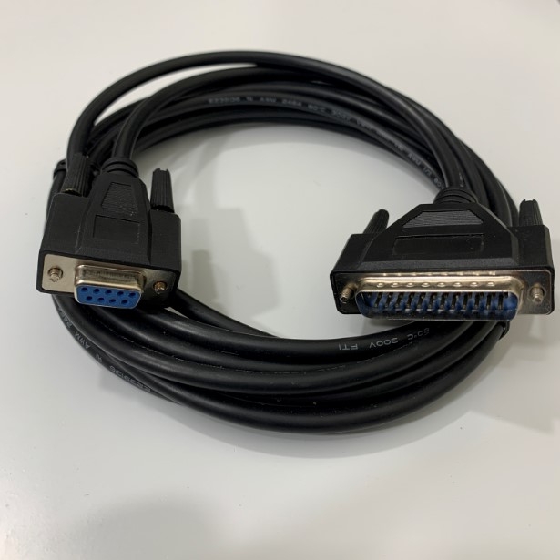 Cáp Lâp Trình F2-232CAB-1 Communication RS232 DB9 Female to DB25 Male Cable 5M For PLC Mitsubishi FX-232AW/FX0N-232ADP/50DU Với Máy Tính