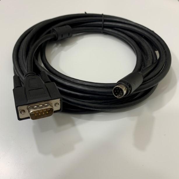 Cáp Lâp Trình MT6000/MT8000-FX Communication RS485 Cable Mini Din 8 Pin to DB9 Male 5M For Màn Hình HMI Weintek MT6000/MT8000 and PLC Mitsubishi FX Series