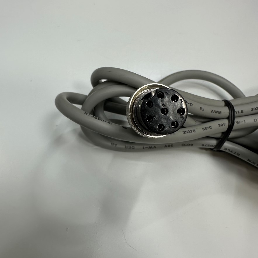 Cáp 1.5M 5ft Connector APEX PLT-168-P-R 8 Pin Female Circular to DB9 Male Shielded Cable Grey For Signal Data Industrial Communication Cable