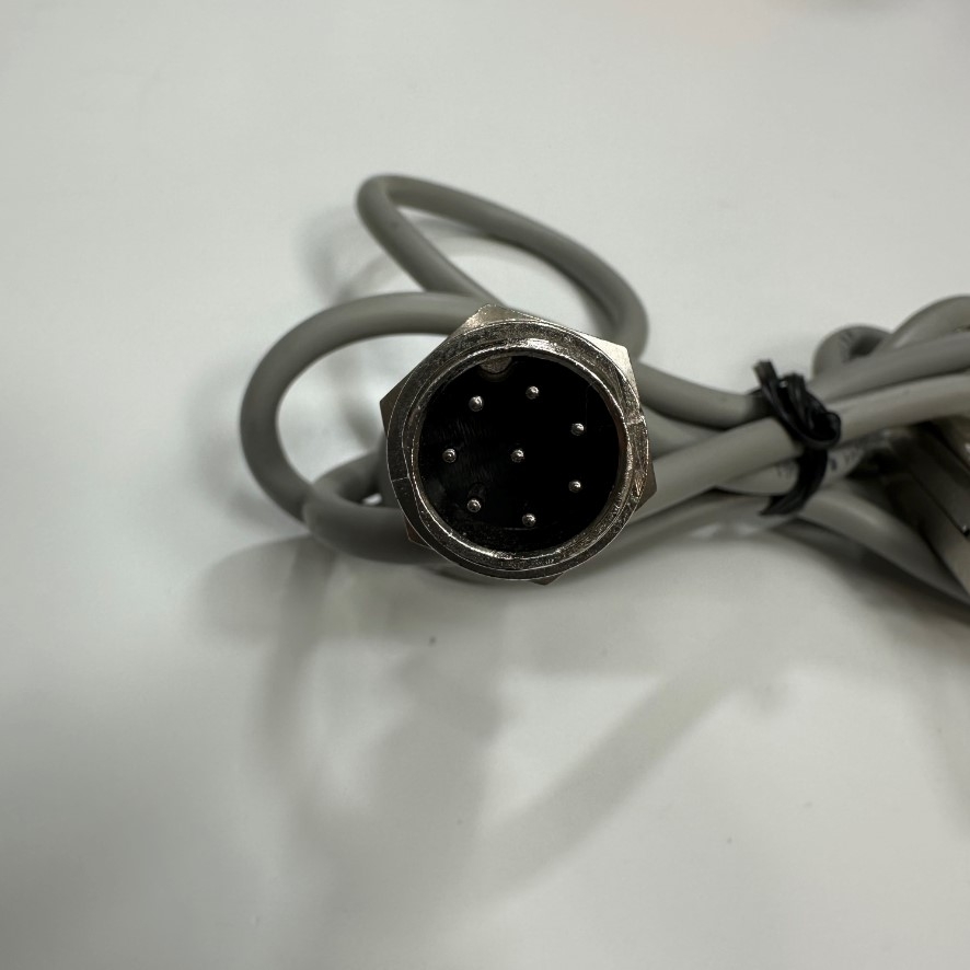 Cáp 1.1M 3.7ft Connector APEX PLT-168-R-R 8 Pin Male Circular to DB9 Male Shielded Cable Grey For Signal Data Industrial Communication Cable