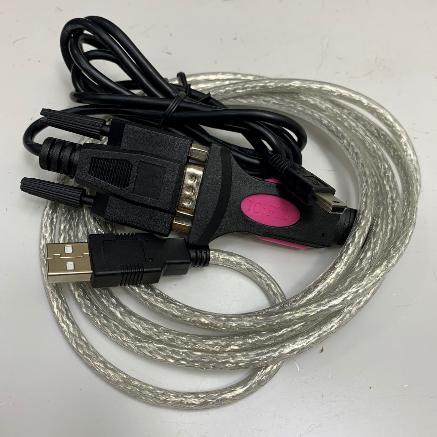 Combo Cáp Điều Khiển 3M 10ft FTDI Chip Serial Adapter USB-DS Xinje Extension Module Servo Drive Programming Cable DS2 DS3 DS5B DS5C DS5E DS5L witch Computer