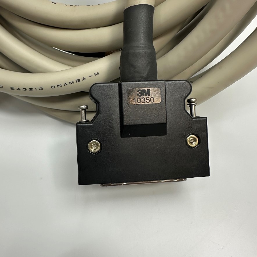 Cáp 6M 20ft Interface SCSI Shielded  Cable HPCN Connector MDR 50 Pin Male to Male Pitch 1.27mm Screw Lock Signal I/O Cable ONAMBA-M E43213 OD Ø 12.0mm Grey
