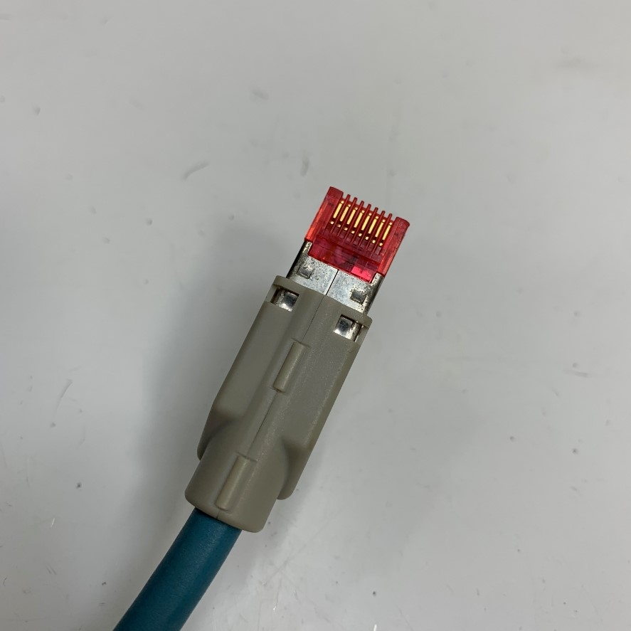 Cáp M12 Ethernet Cable D-Code 4 Pin Male to RJ45 Connector High Flex CAT5E Shielded Dài 3M 10ft For NovAtel Smart7 Wi-Fi and Ethernet Smart GNSS Antenna Cable