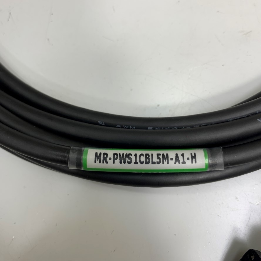 Cáp Original MR-PWS1CBL5M-A1-H Dài 5M 17ft For Mitsubishi MELSERVO-J3 Series Encoder Servo Drive Power Supply Cable in Japan