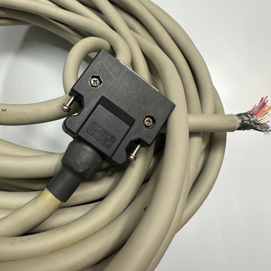 Cáp 14M 47ft DV0P4510 Interface Cable Panasonic MINAS A4P Series CN X5 Servo Driver I/O Control Line Signal Cable ONAMBA-M E43213 Connector MDR 36 Pin Male to 36 Core OD Ø 10.5mm Gray