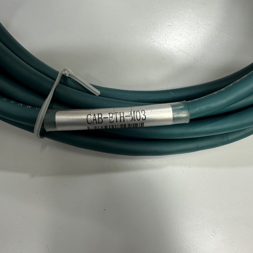 Cáp 3M 10ft Datalogic CAB-ETH-M03 M12-IP67 Cable M12 4 Pin D-Code Male to RJ45 Cable Ethernet Industrial Barcode Scanner Datalogic