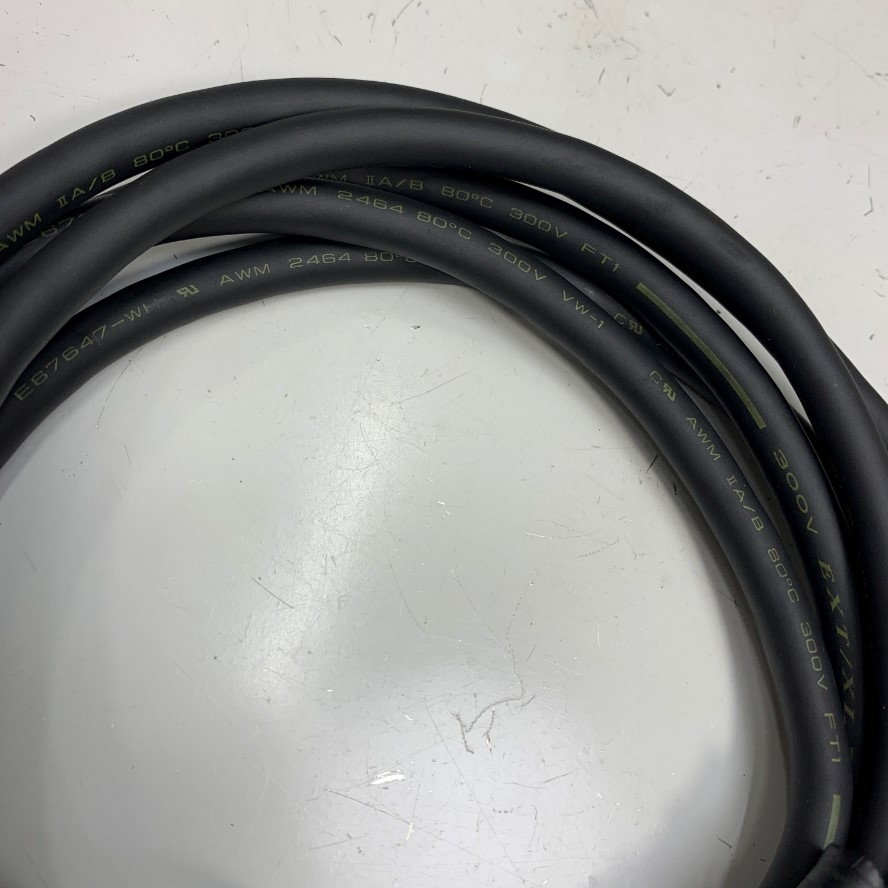 Cáp Điều Khiển Chuyển Động 3M 10ft Shielded Cable 10 Core x 0.15mm² TAIYO E67647-WH 24AWG 80°C 300V  OD 8.2mm Black For Servo Motor Encoder Cable