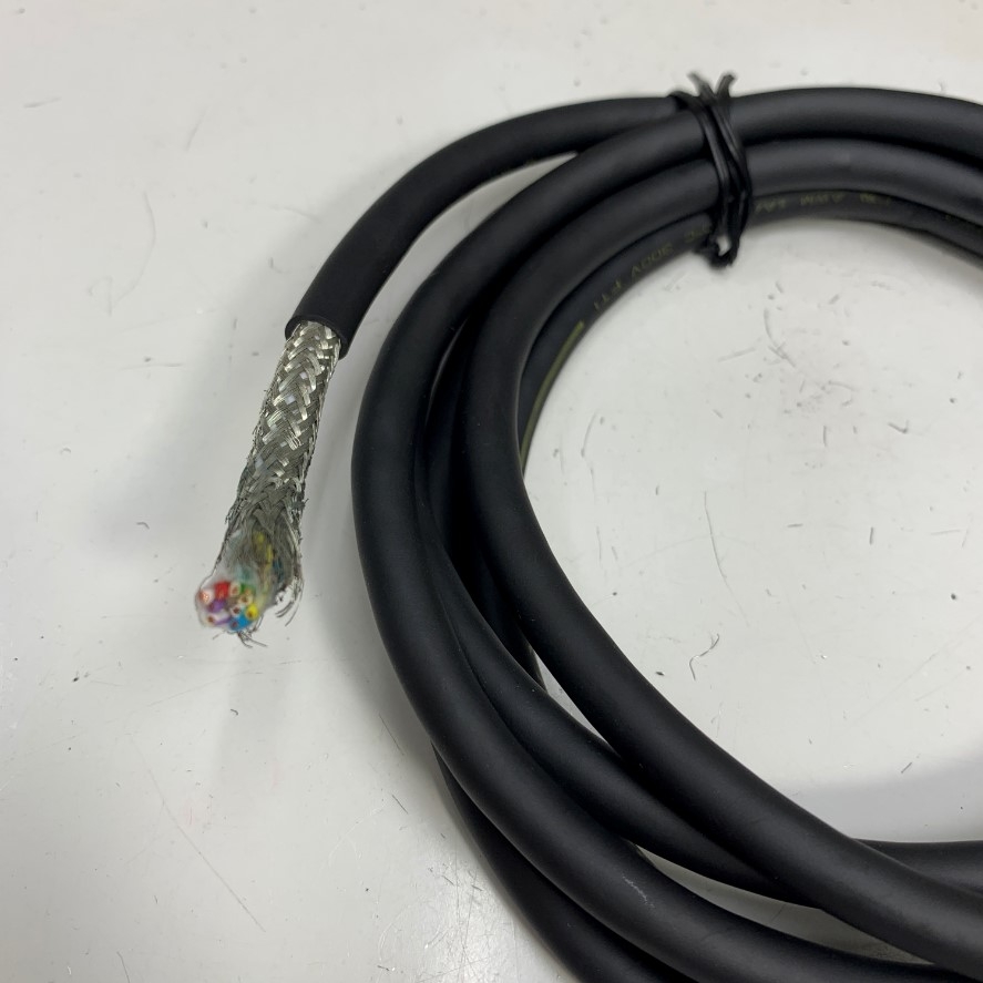 Cáp Điều Khiển Chuyển Động 3M 10ft Shielded Cable 10 Core x 0.15mm² TAIYO E67647-WH 24AWG 80°C 300V  OD 8.2mm Black For Servo Motor Encoder Cable