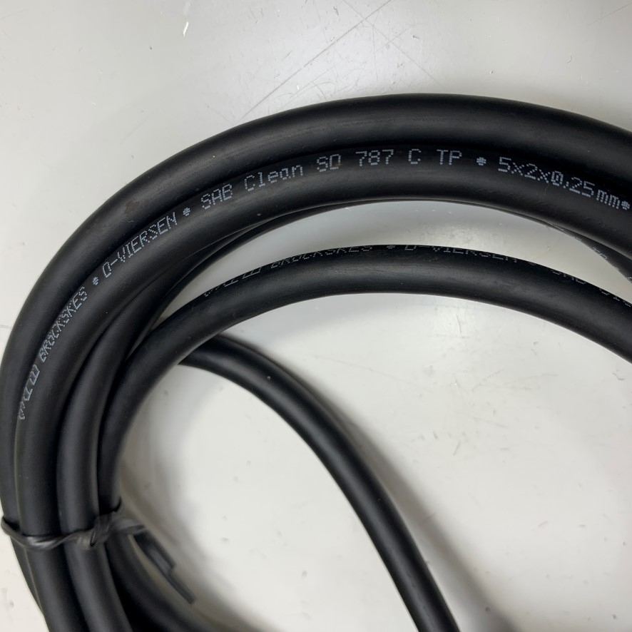 Cáp Điều Khiển 3M 10ft DEIE-MSXXXA-M03 Cable DB15 Pin D-Sub Female Metal to SM-10P 10 Pin Plug Cable SAB BROCKSKES SD 787 C TP 24AWG 80°C 300V 5x2x0.25mm² OD 7.8mm For Servo Motor Encoder