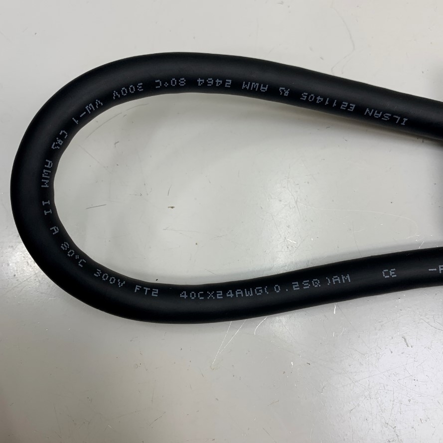 Cáp Máy Cắt Laser Công Nghiệp Dài 1.4M 4.7ft Cable DB37 37 Pin Male to Female Serial Extension Cable 40 Core ILSAN E211405 80°C 300V 40CX24AWG (0.2SQ) OD 11mm For Fiber Laser Marking Machine