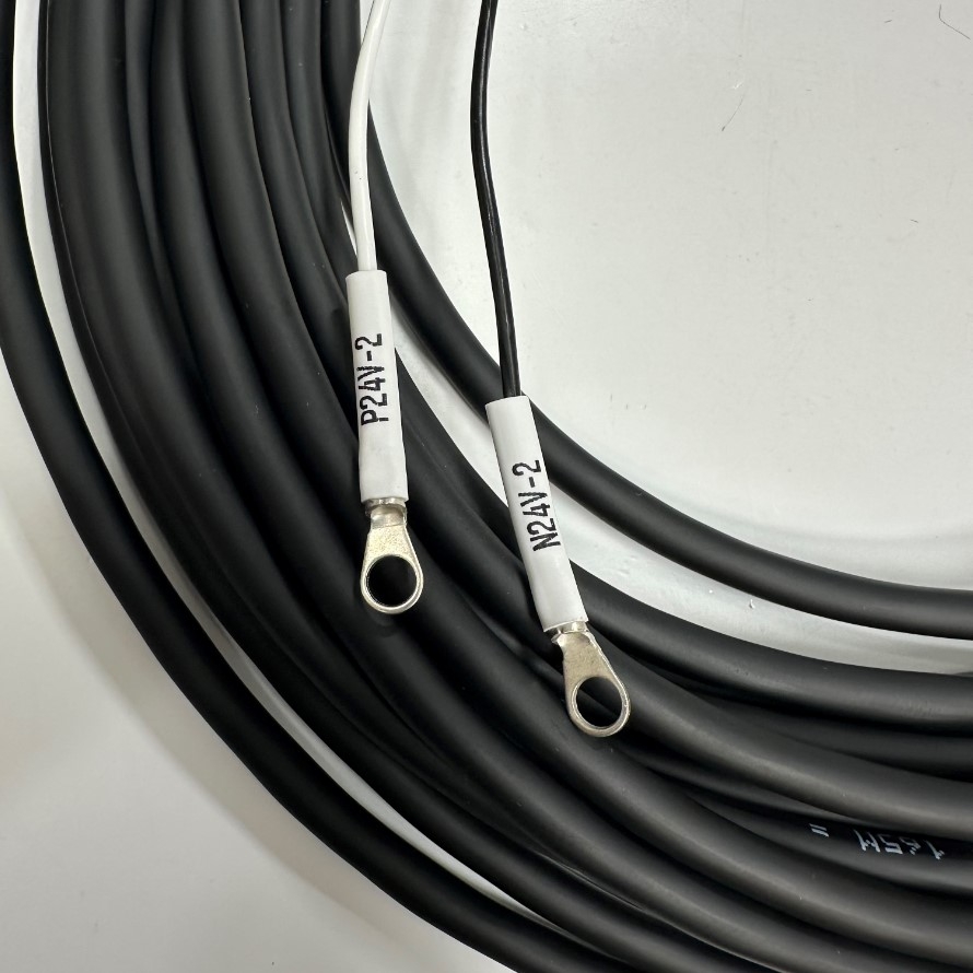 Cáp 9M 30ft DC Cable and Servo Motor Brake Power Cable LS E52853 2C x 0.75mm² 18AWG OD 6.0mm Connector 2 Core with Cosse