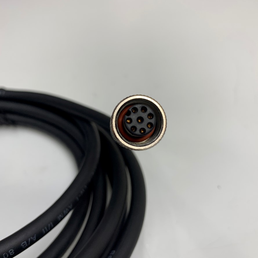 Cáp Điều Khiển IFM Electronic E12403 Dài 2.5M 8ft Cable M12 A-Code 8 Pin Female to 8 Core Open End For Eltra Trade Sensor/Actuator Connector