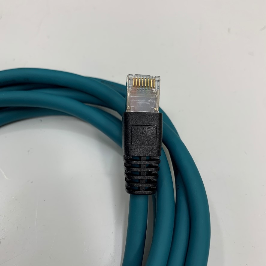 Cáp Right Angle M12 8 Pin Male X-Coded to RJ45 Industrial Ethernet CAT6 Shielded Cable OEM Cognex CCB-84901-6005-02 Dài 2M 6.5ft For Cognex Industrial Camera