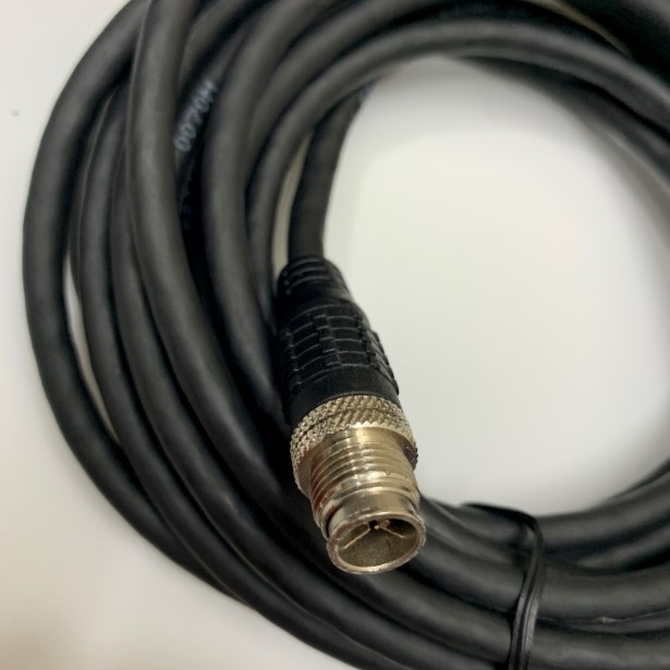 Cáp M12 X-Coded 8 Pin to RJ45 Ethernet Shielded Cable 17ft Dài 5M For Cognex Industrial Camera Network Applications