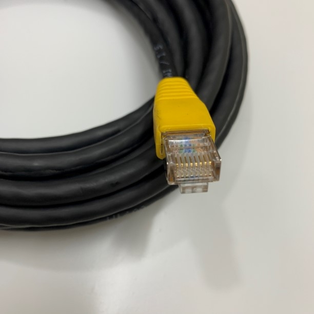 Cáp M12 X-Coded 8 Pin to RJ45 Ethernet Shielded Cable 17ft Dài 5M For Cognex Industrial Camera Network Applications