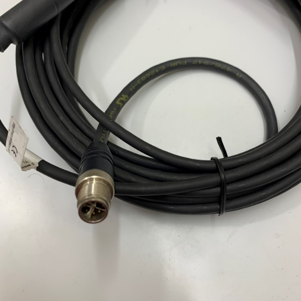 Cáp M12 Ethernet 8 Pin X-Code to RJ45 Shielded Cable For Basler Cognex Industrial Camera Sensor 10 Meter