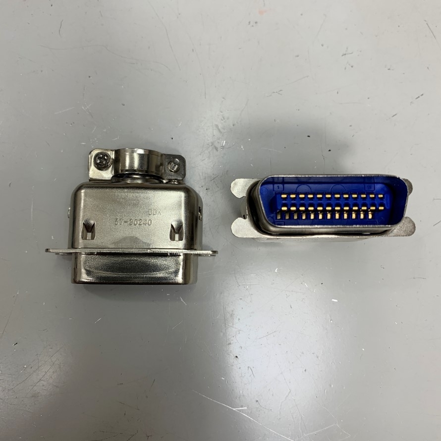Đầu Jack Original DDK 57-30240 24 Pin Male Centronics 2 Rows 2.16mm Pitch Connector 5A 1200VAC For Siemens Servo Drive System Servo Drives & Motors  Schneider