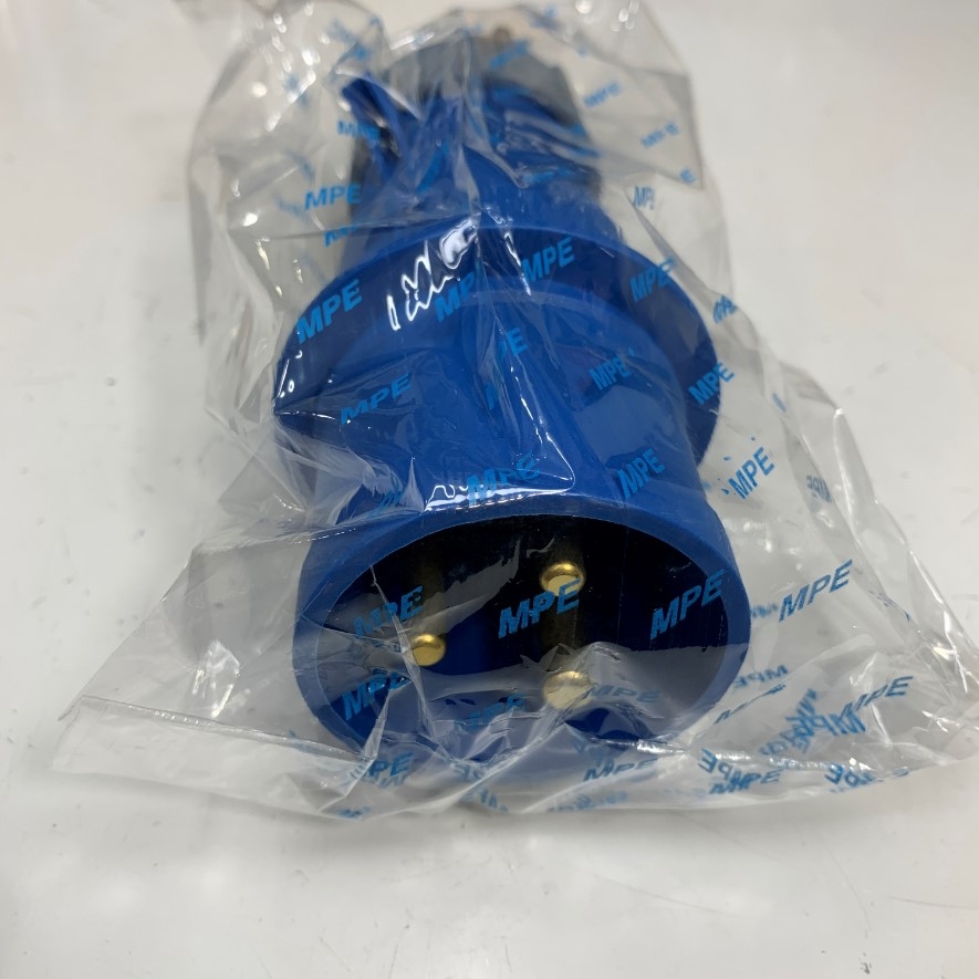 Ổ Cắm Điện Công Nghiệp Blue MPE IP44 2P+E 32A-6h 250V MPN2-023 Induatrial Connector 3 Pin Male Industrial Power Socket