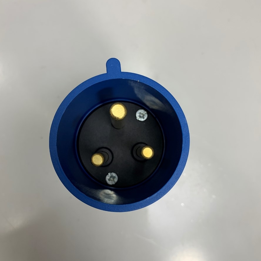 Ổ Cắm Điện Công Nghiệp Blue MPE IP44 2P+E 32A-6h 250V MPN2-023 Induatrial Connector 3 Pin Male Industrial Power Socket